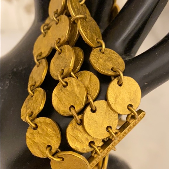 Vintage KJL gold tone bracelet with toggle - Picture 3 of 5